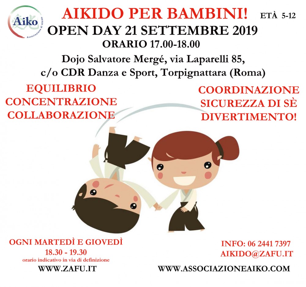 corso di aikido per bambini a torpignattara, roma
