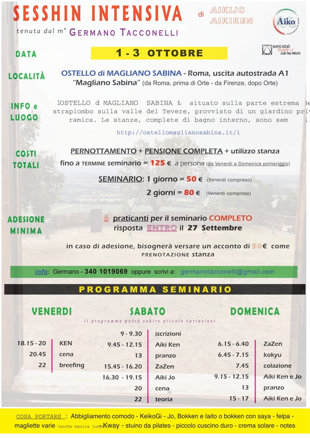 seminario magliano aikiken aikijo